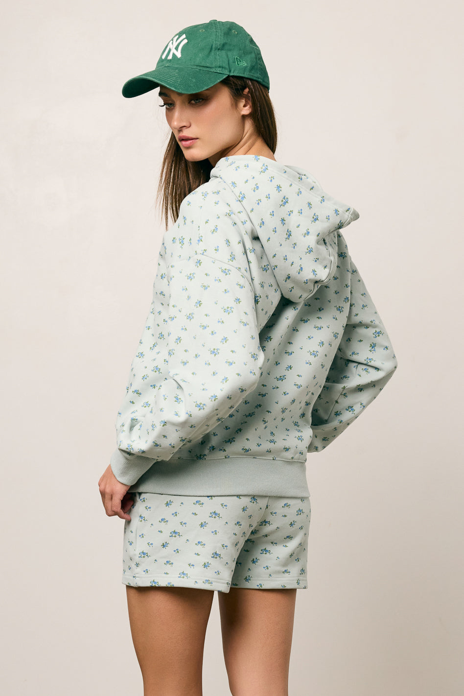 Elora Floral Sweatshirt in Blue - FINAL SALE