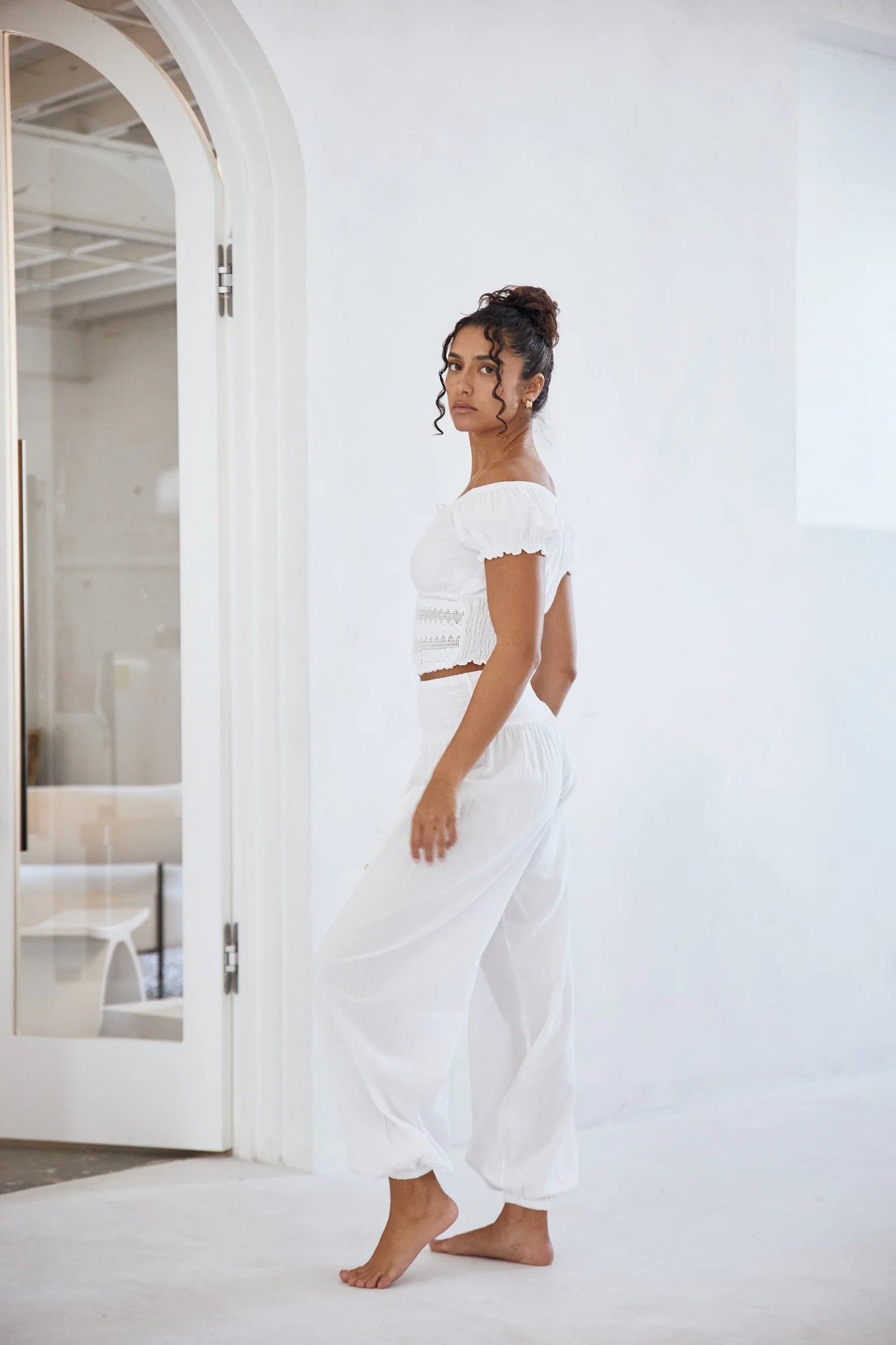 Coastal Breeze Cotton Top- White