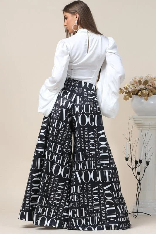 Luxe Flow Wide-Leg Palazzo Pants - Black