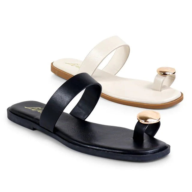 Luxe Stride Indigo Sandals (Black)