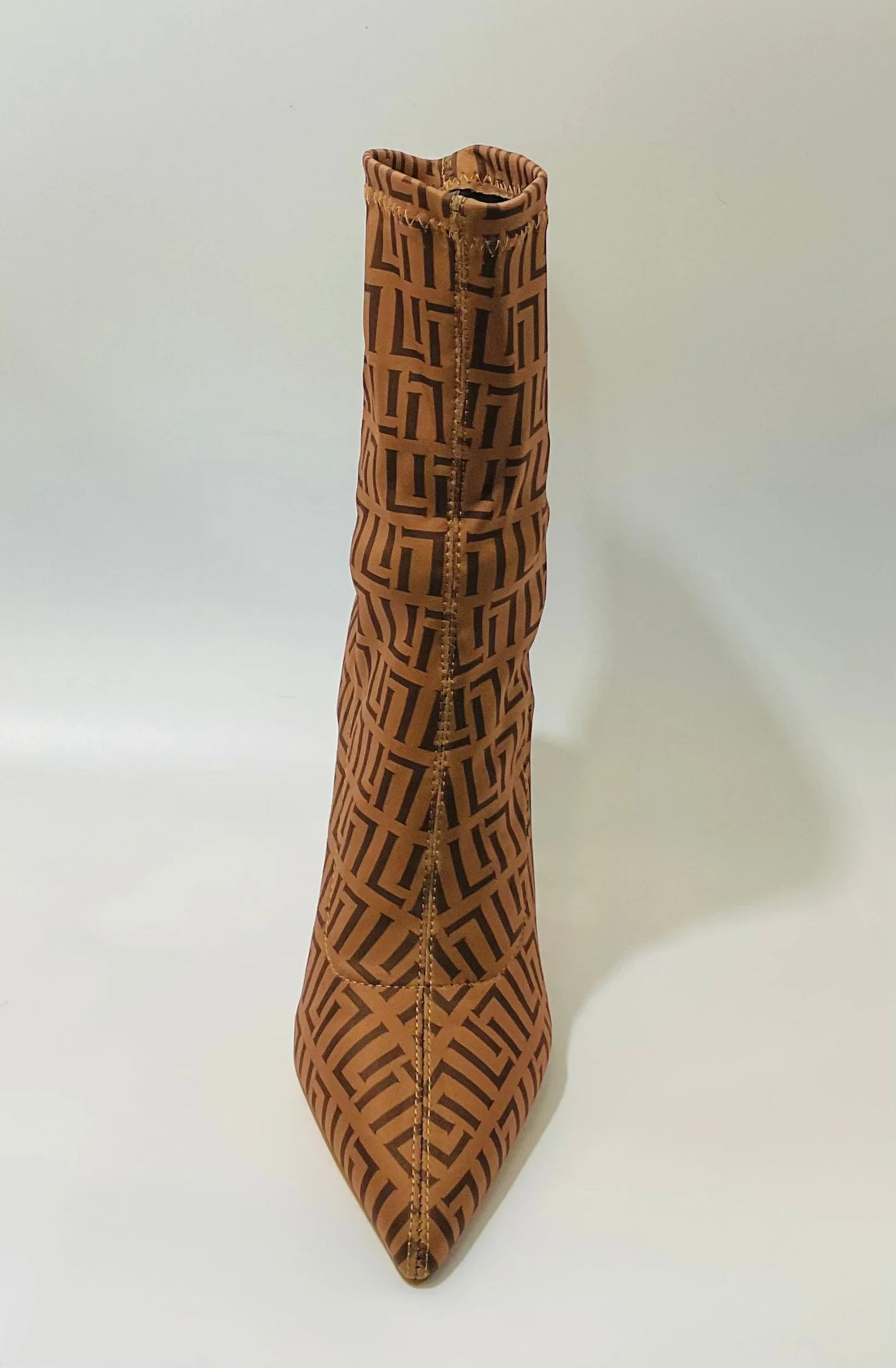 Maze Pattern Stiletto Ankle Boots