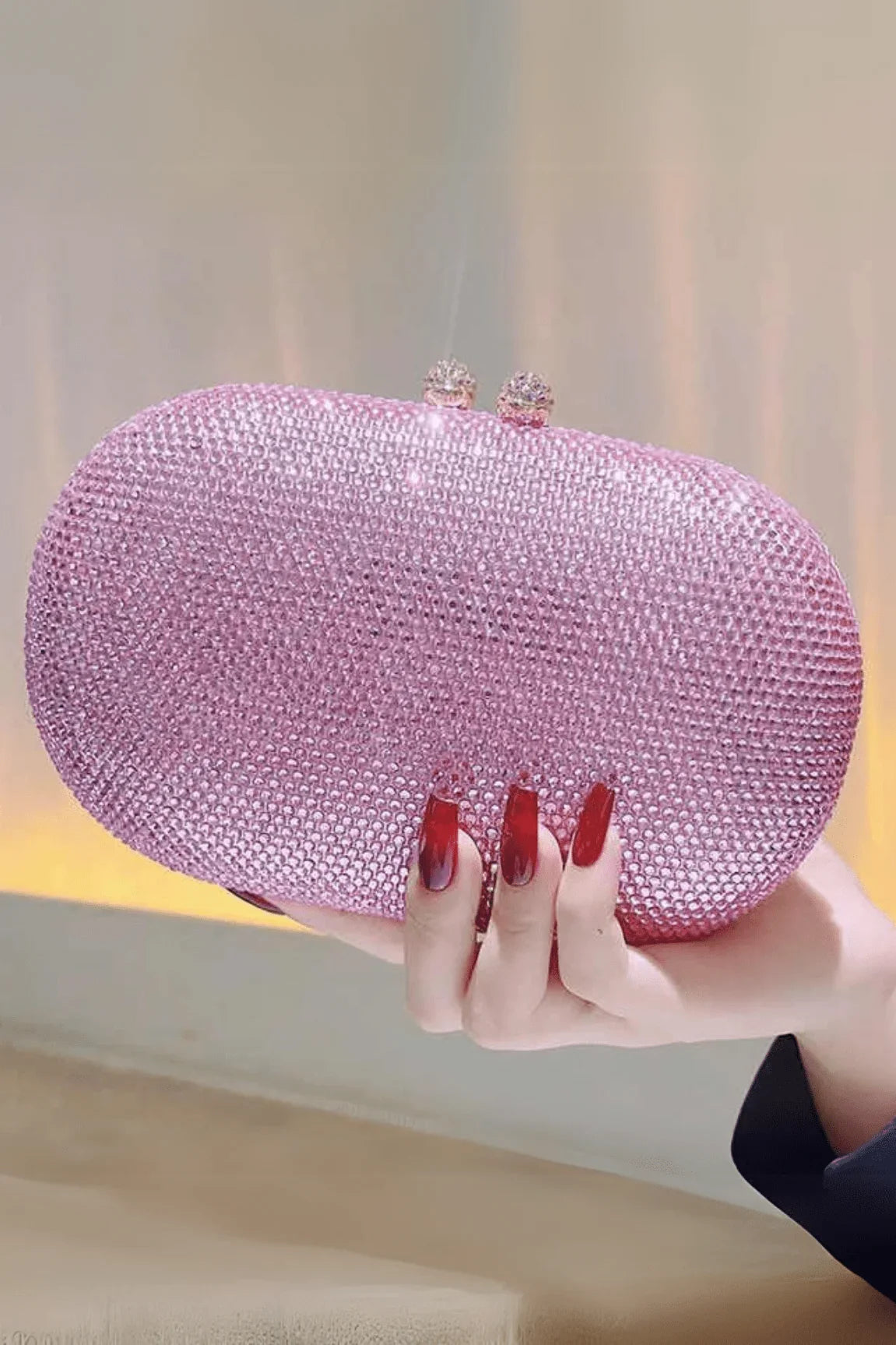 Pink Crystal Clutch - Sparkle & Shine