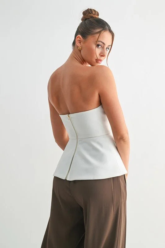 Romantic Edge Peplum Bustier
