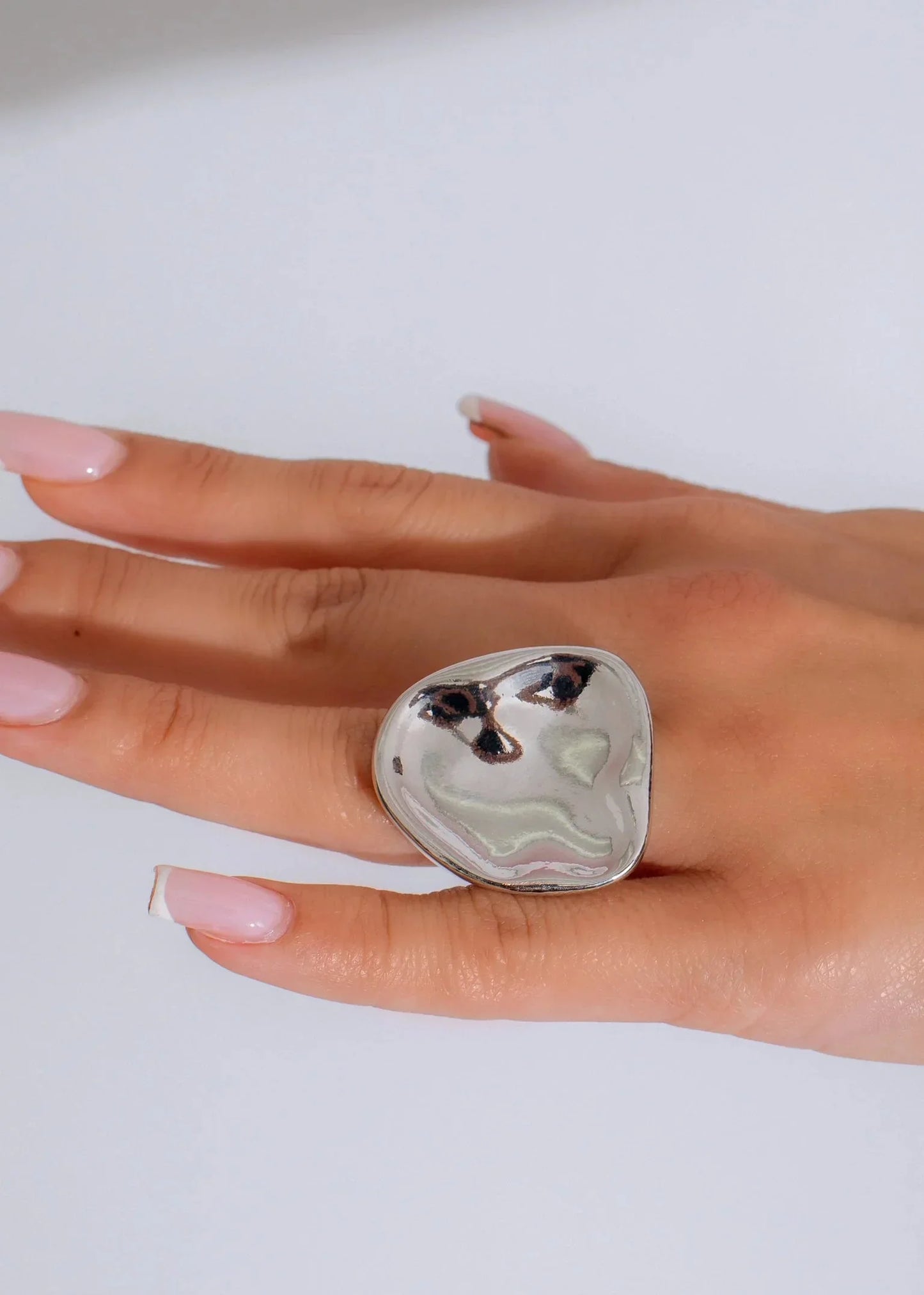 Silver Statement Ring – Organic Curves Statement Ring (Sterling Silver)