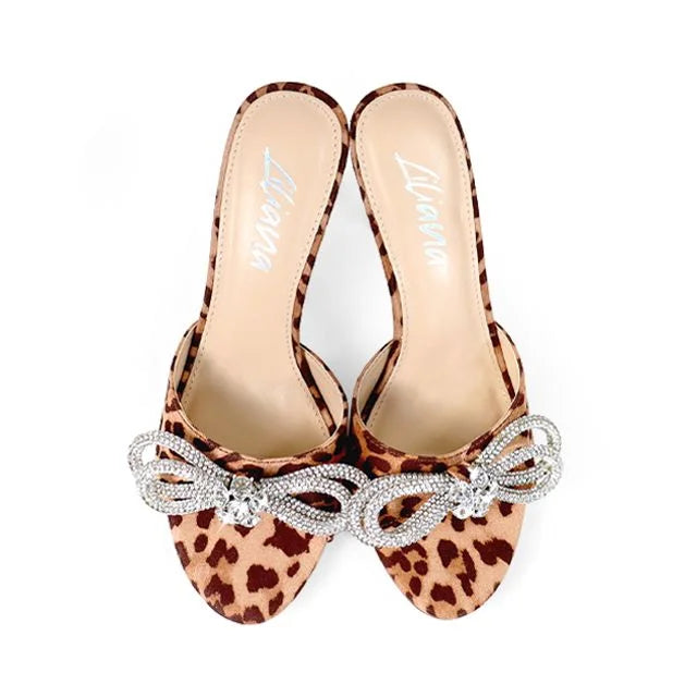 Zaha Slip On High Heels (Leopard)