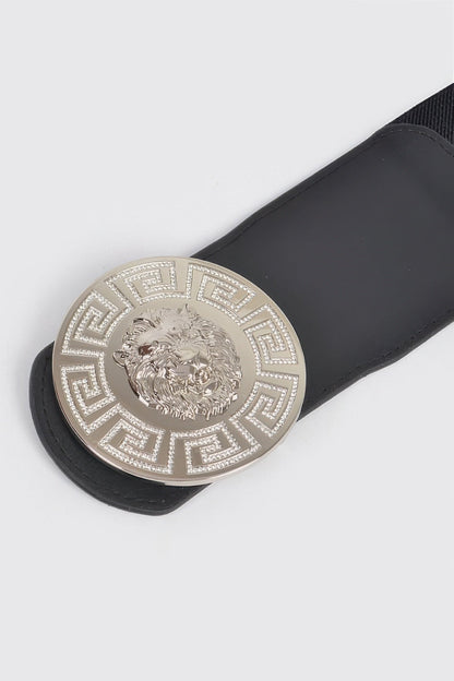 Regal Lion Medallion Elastic Waist Belt (Plus Size)