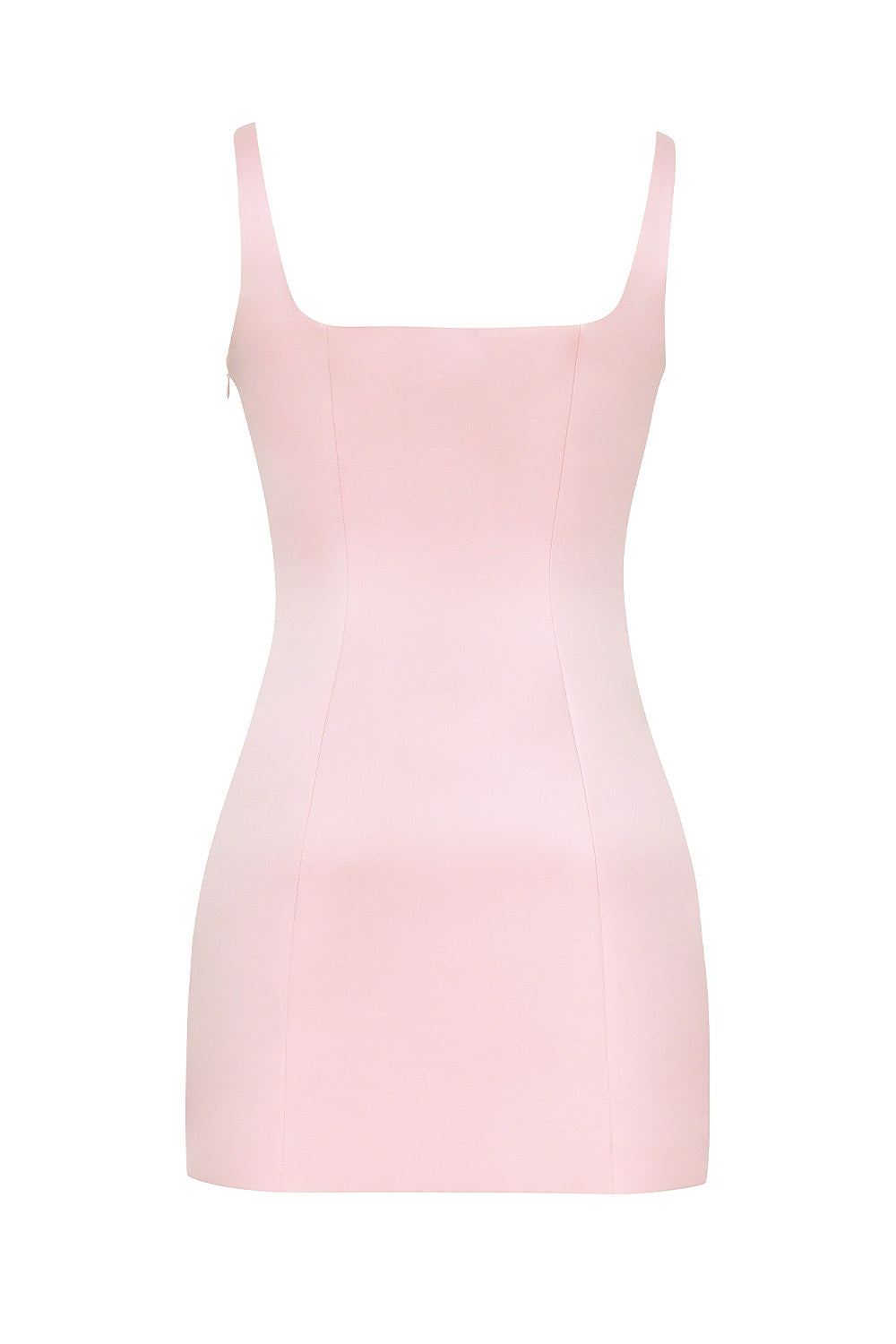 rose shadow satin sleeveless mini dress - sale