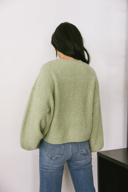 Aliyah Knit Sweater in Green - FINAL SALE