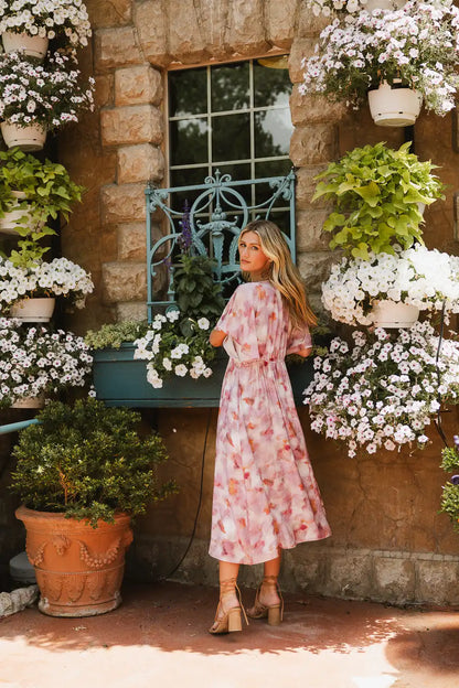 Hyacinth Watercolor Midi Dress - FINAL SALE