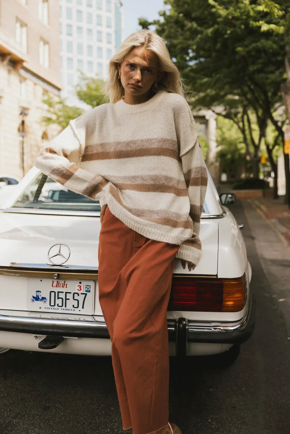 Allurah Striped Sweater - FINAL SALE