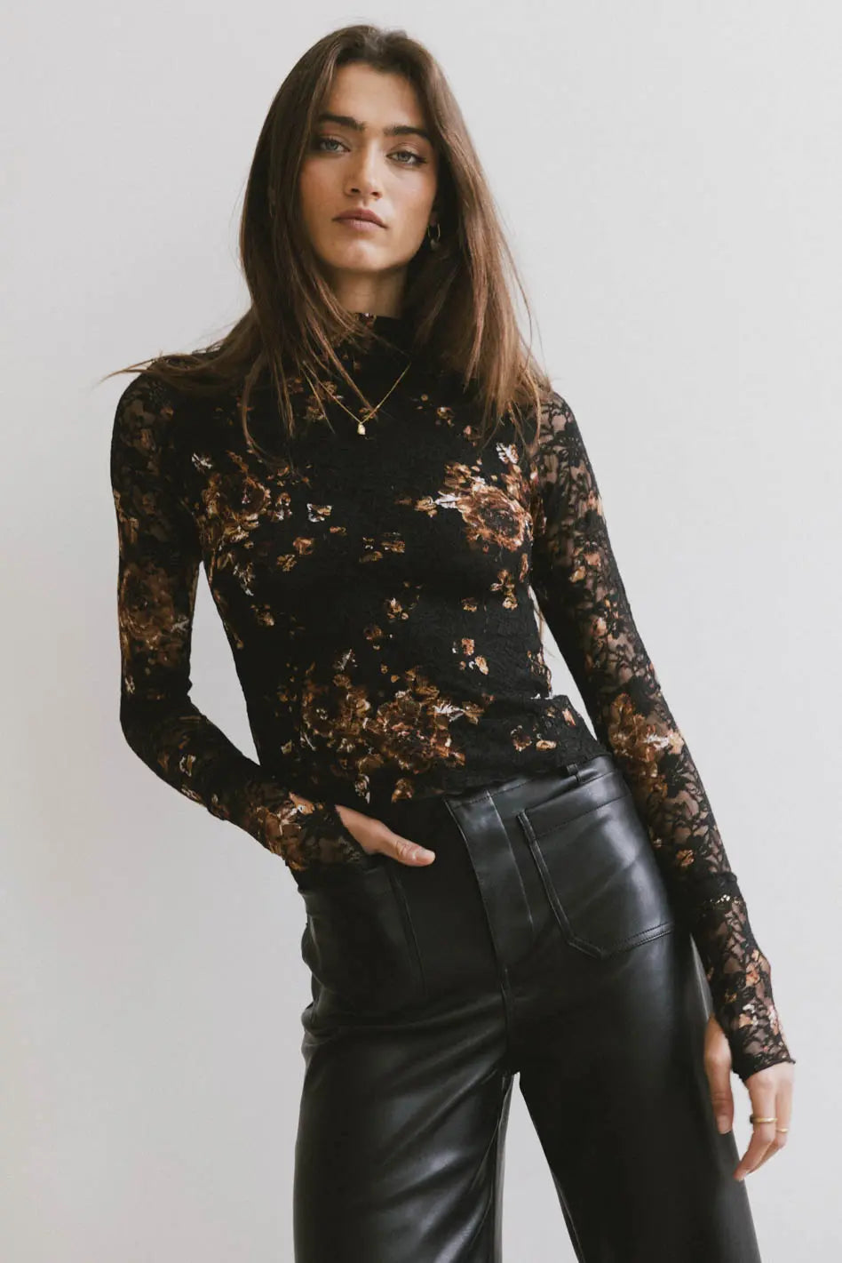Davina Floral Lace Top - FINAL SALE
