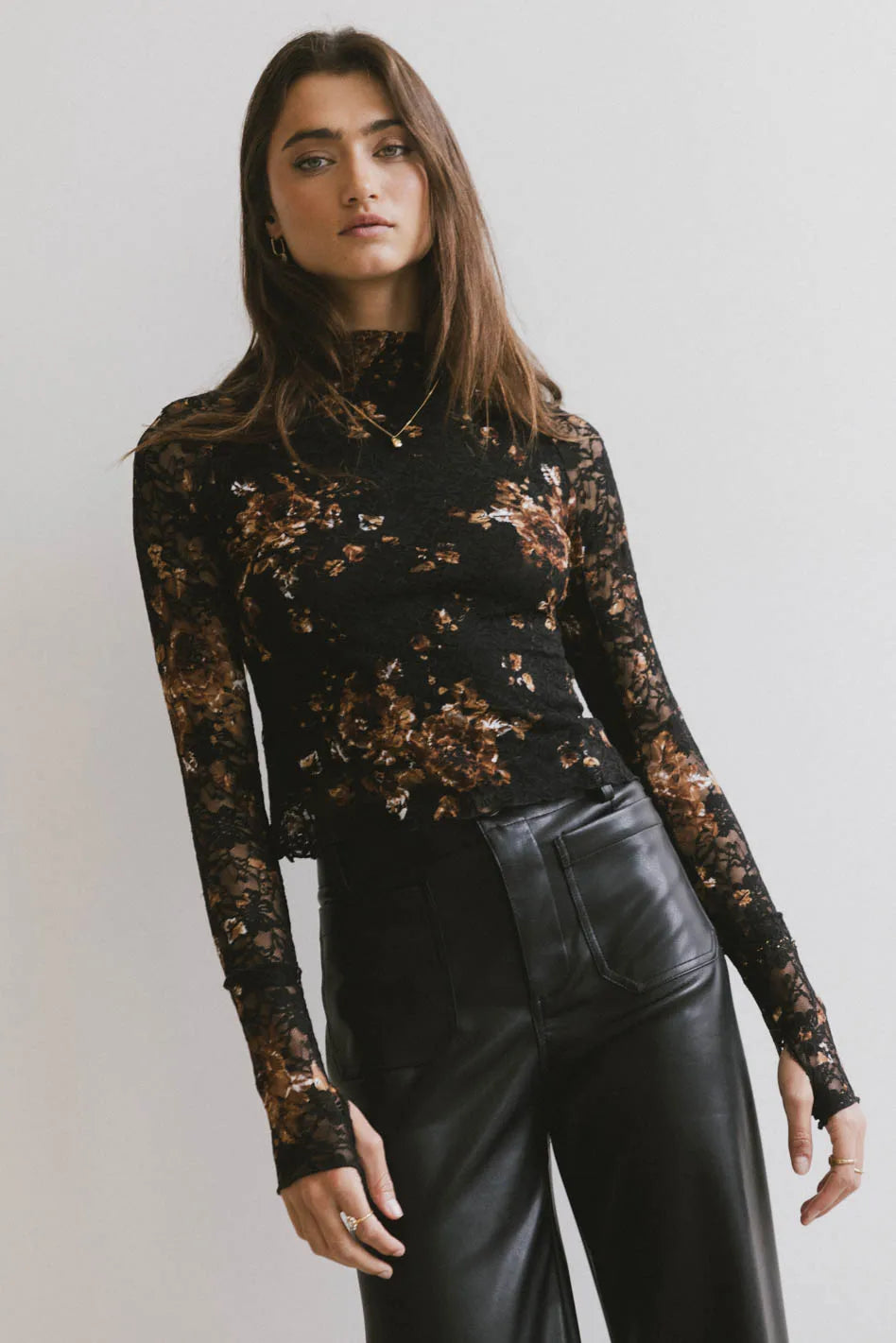 Davina Floral Lace Top - FINAL SALE