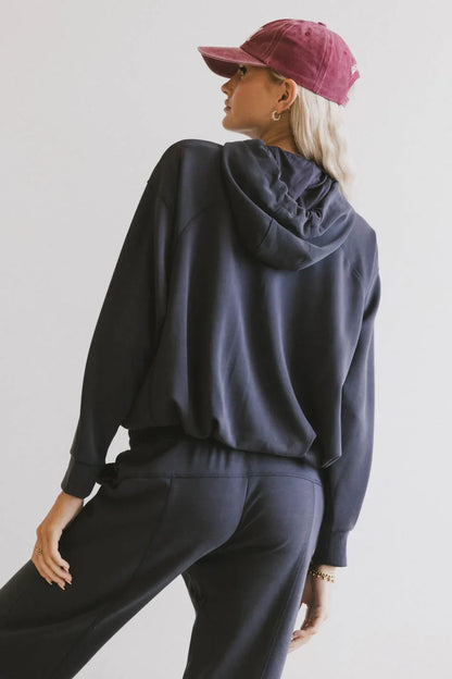 Flow State Pullover Hoodie in Navy - FINAL SALE