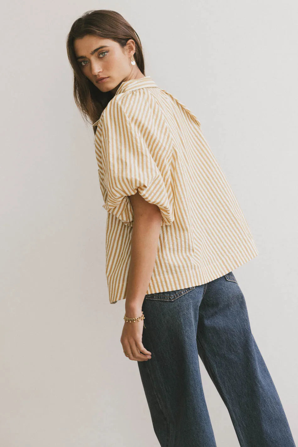 Callum Button Up in Mustard - FINAL SALE
