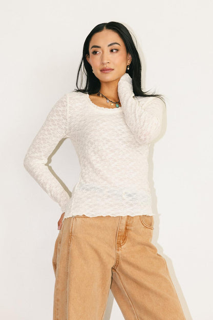 Gracey Lace Top in Cream - FINAL SALE