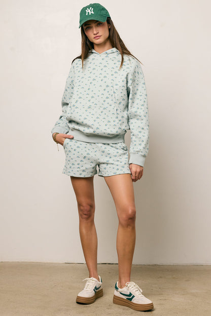 Elora Floral Sweatshirt in Blue - FINAL SALE