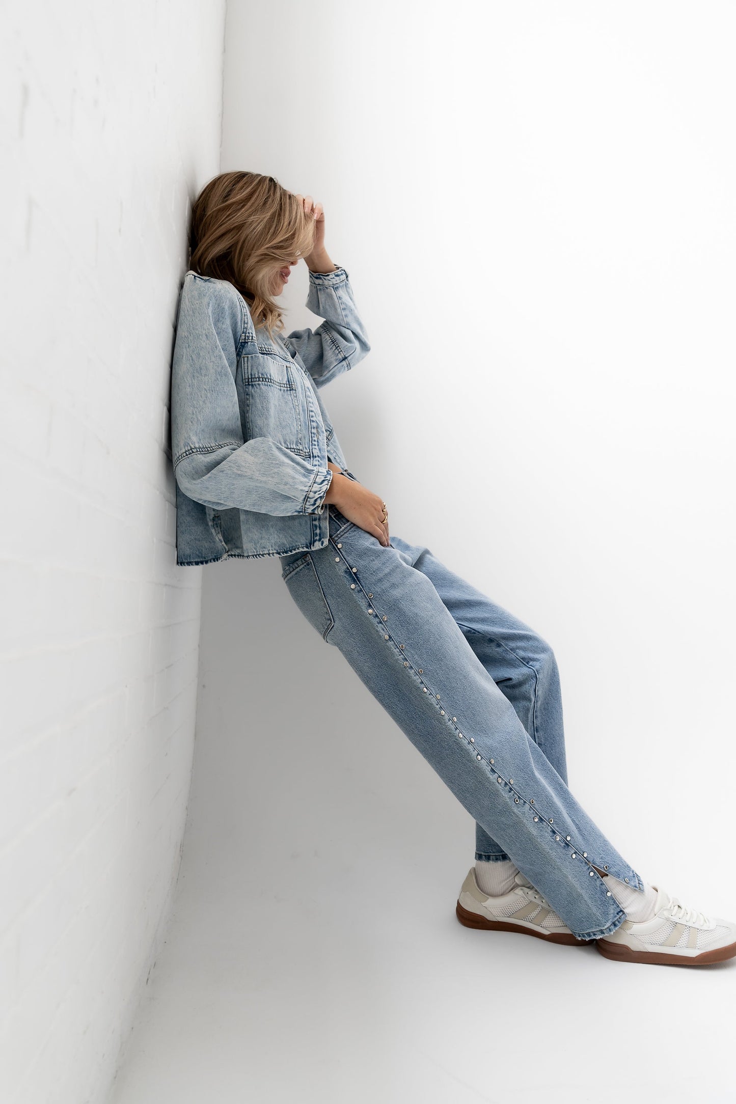 Cleo Studded Wide Leg Jeans - FINAL SALE