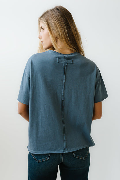 Abby Oversized Tee in Blue - FINAL SALE