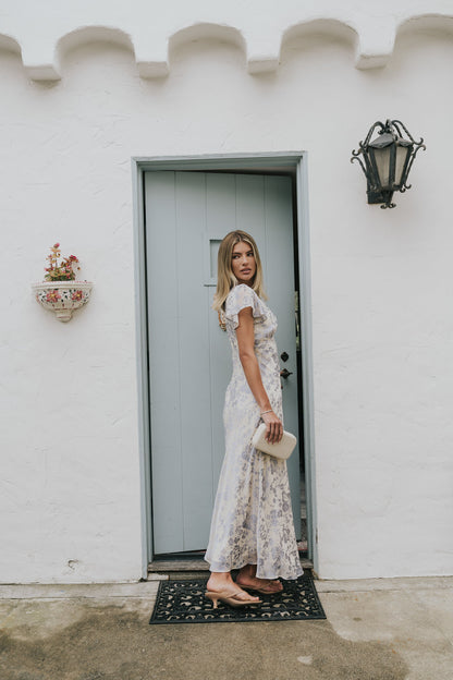 Ashtin Floral Maxi Dress in Blue