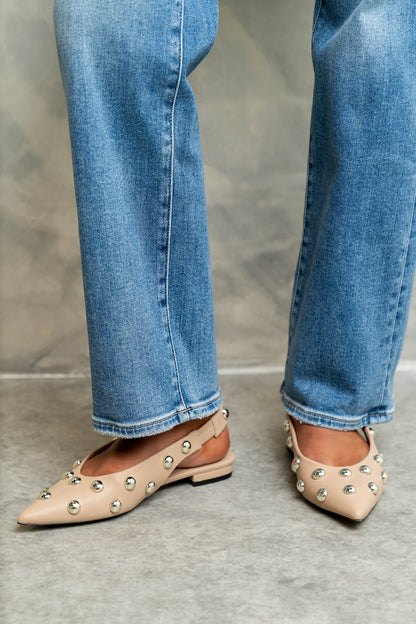 Arizona Slingback Flat in Nude