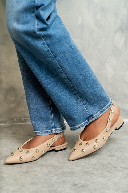 Arizona Slingback Flat in Nude