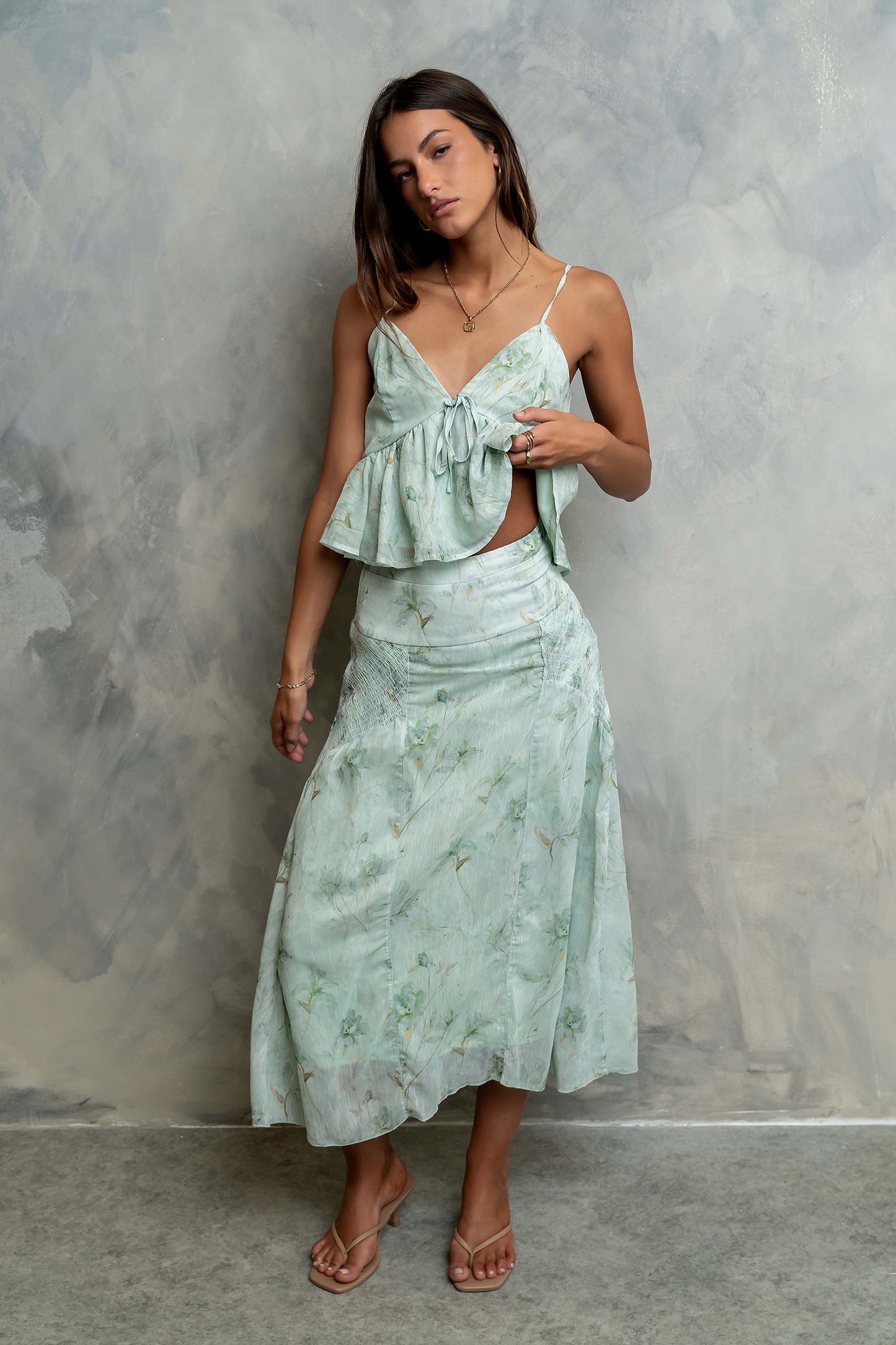 Elisa Floral Midi Skirt