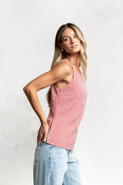 Amina Gingham Tank