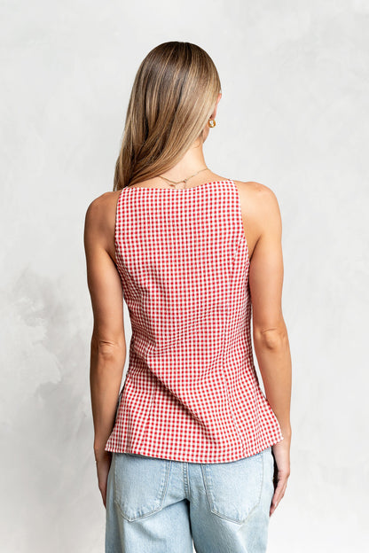 Amina Gingham Tank