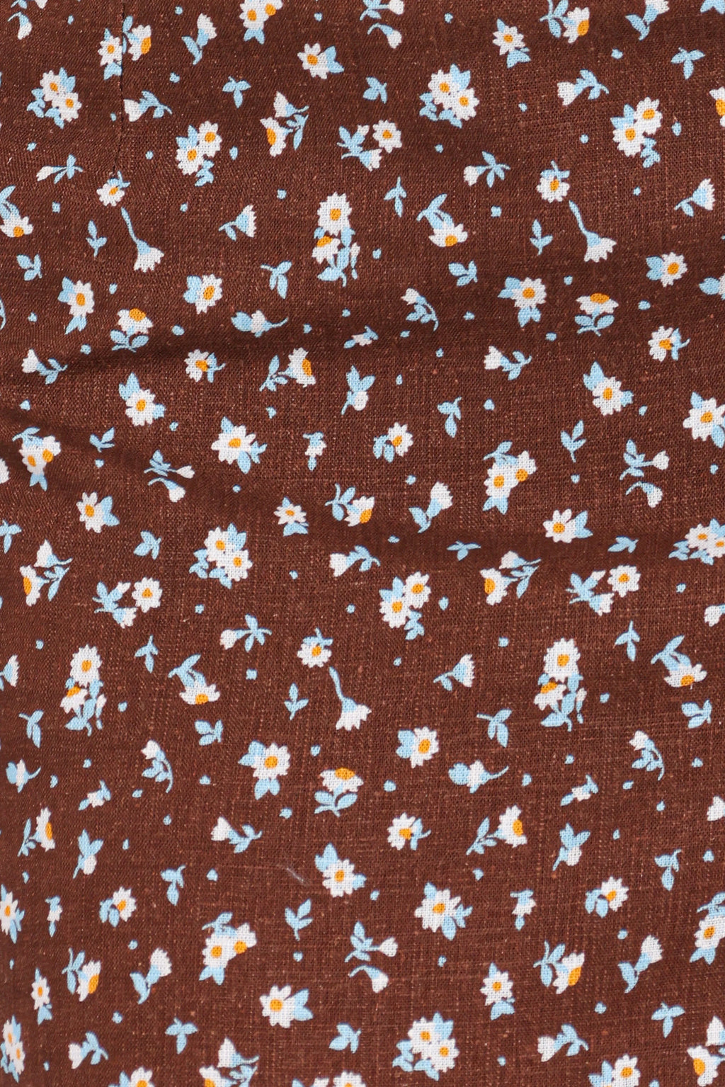 Ashe Cropped Button Up Top - Brown Floral