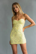 Alanis Bustier Sequin Mini Dress