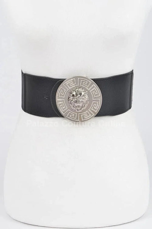 Regal Lion Medallion Elastic Waist Belt (Plus Size)
