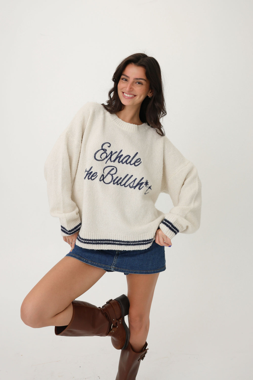 Exhale The Bullsh*t Sweater