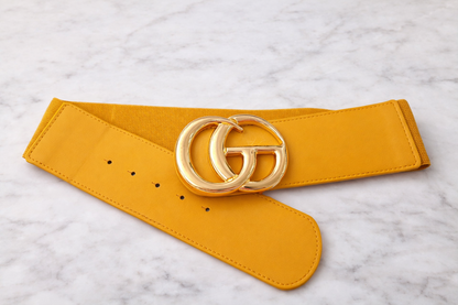 Luxury Sculpted GG Buckle Waist Belt