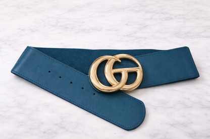 Luxury Sculpted GG Buckle Waist Belt