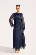 Lunara Long Sheer Sleeve Maxi Dress