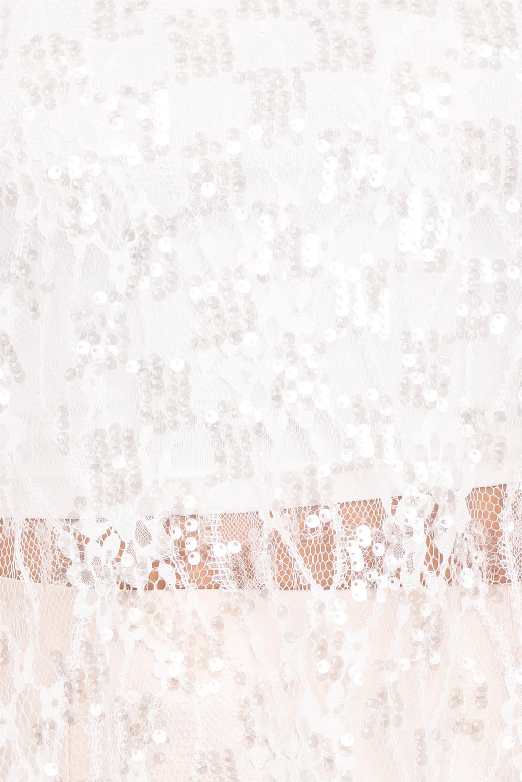 Yonder Sheer Lace Tee Top - White