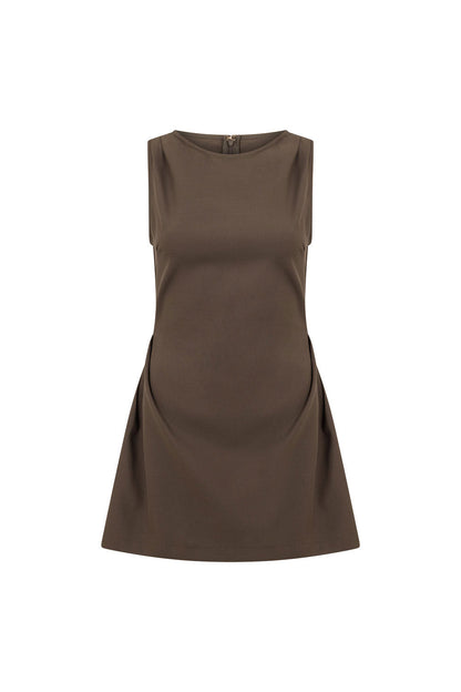 SAMPLE-Camellia Dress - Chocolate