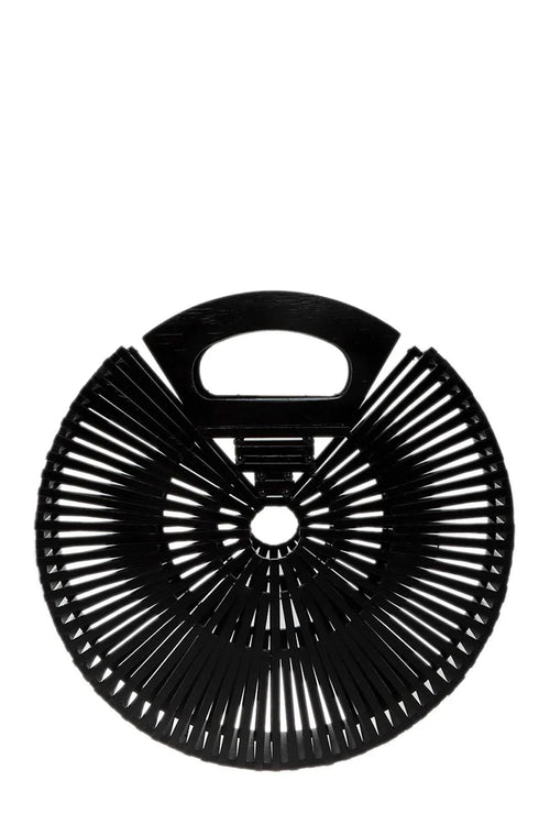 Bamboo Ark Hand Round Clutch (Black)