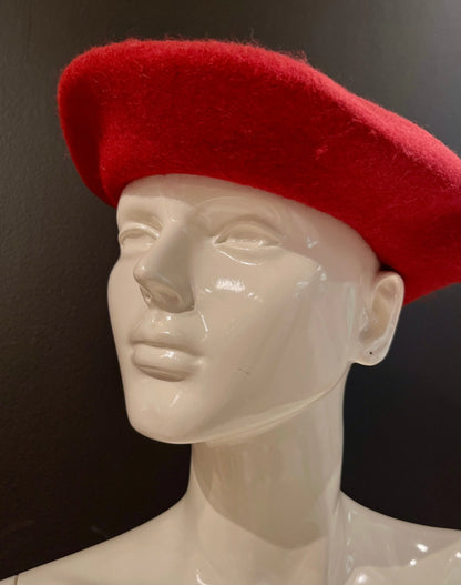 New York Burgundy Beret – Classic Wool Blend Hat