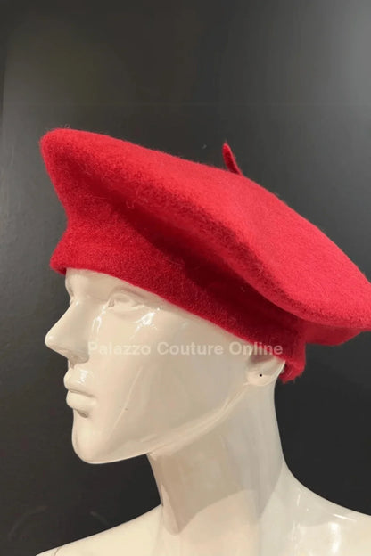 New York Burgundy Beret – Classic Wool Blend Hat