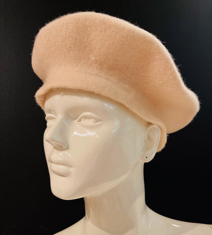 New York Beige Beret – Classic Wool Blend Hat