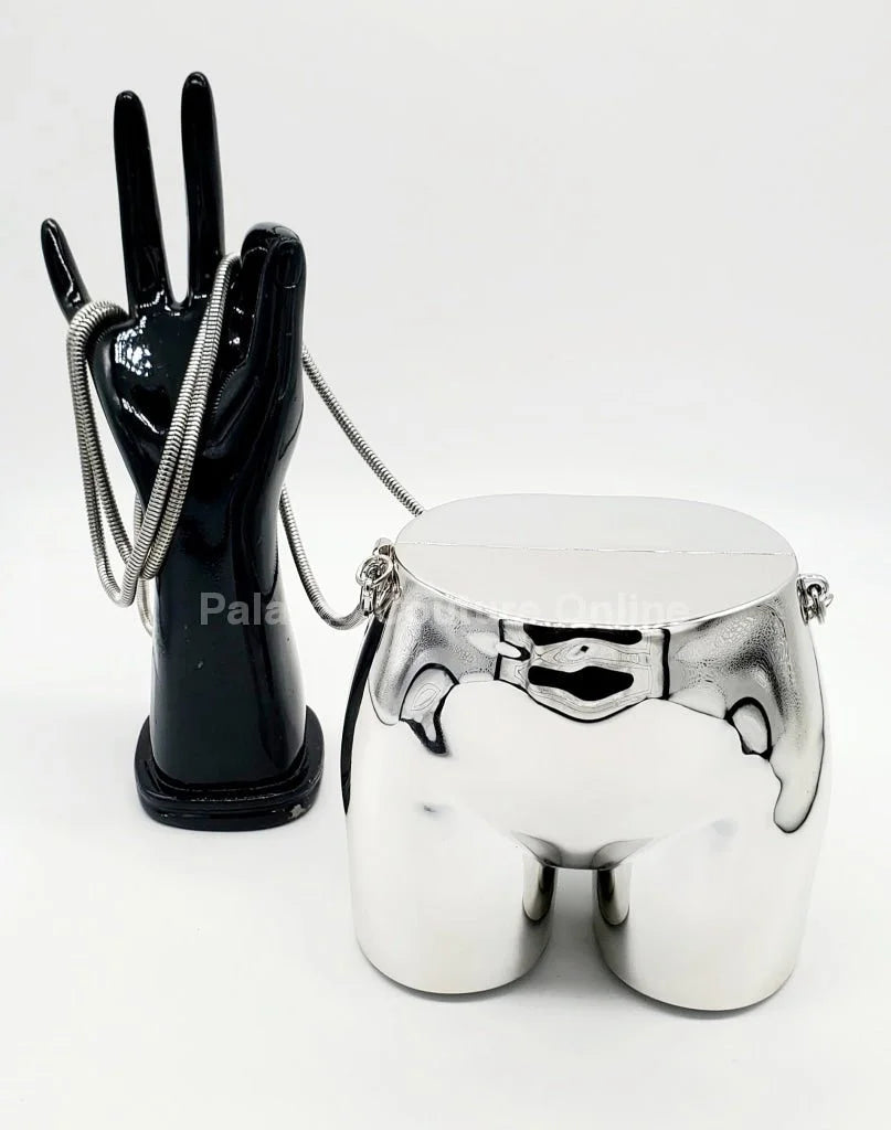 Buttiekiut Mini Clutch - Acrylic Crossbody (Silver)