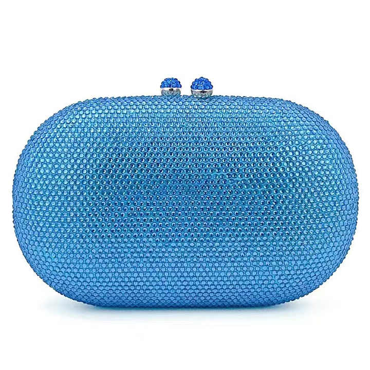 Blue Crystal Clutch - Sparkling Elegance