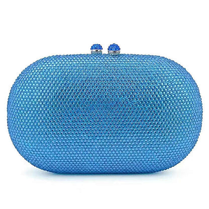 Blue Crystal Clutch - Sparkling Elegance