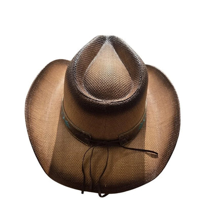 Desert Bloom Western Cowboy Hat with Turquoise Embroidery