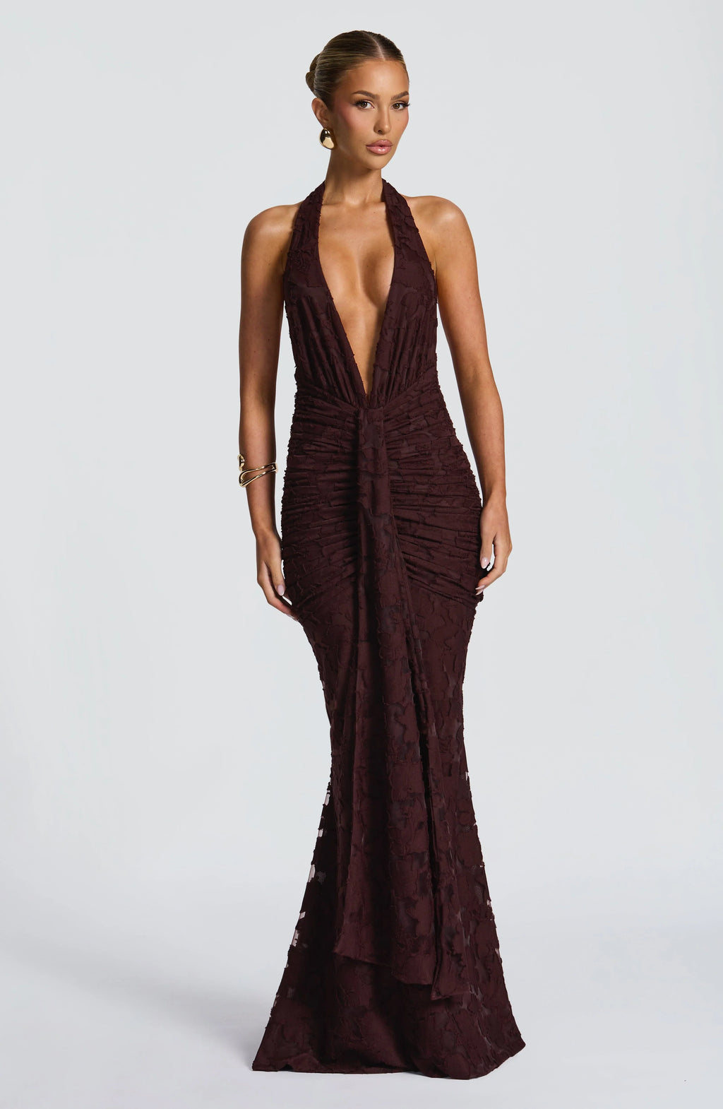 Guinevere Maxi Dress - Plum Brown