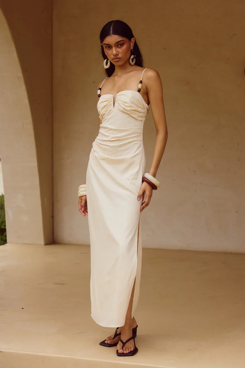 MARIANNA MIDI DRESS - CREAM