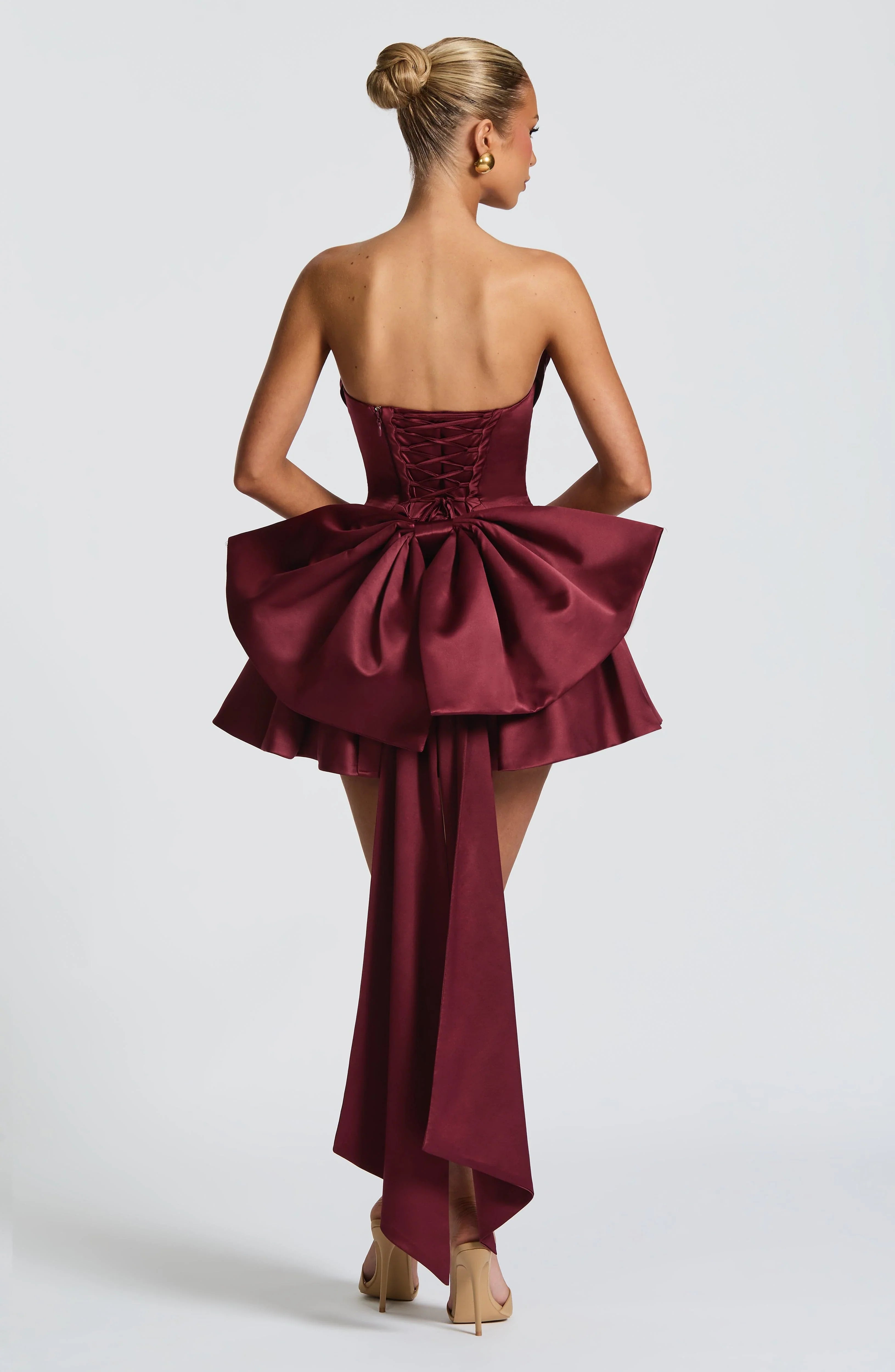 Trinity Mini Dress - Cherry Lacquer
