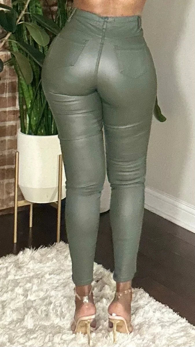 Expensive Views Olive Pants with Stretch Fit