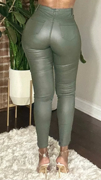 Expensive Views Olive Pants with Stretch Fit